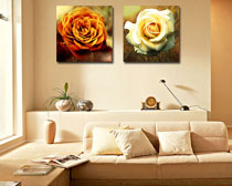 大玫瑰无框油画高清图片