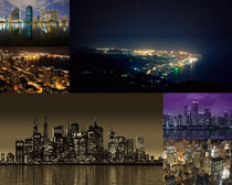 城市夜景摄影高清图片