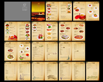 西餐厅菜谱设计矢量素材