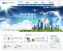 企业文化韩国网页设计PSD模板素材