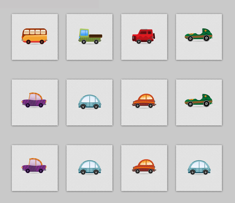 卡通小轿车PNG图标 - 爱图网设计图片素材下载