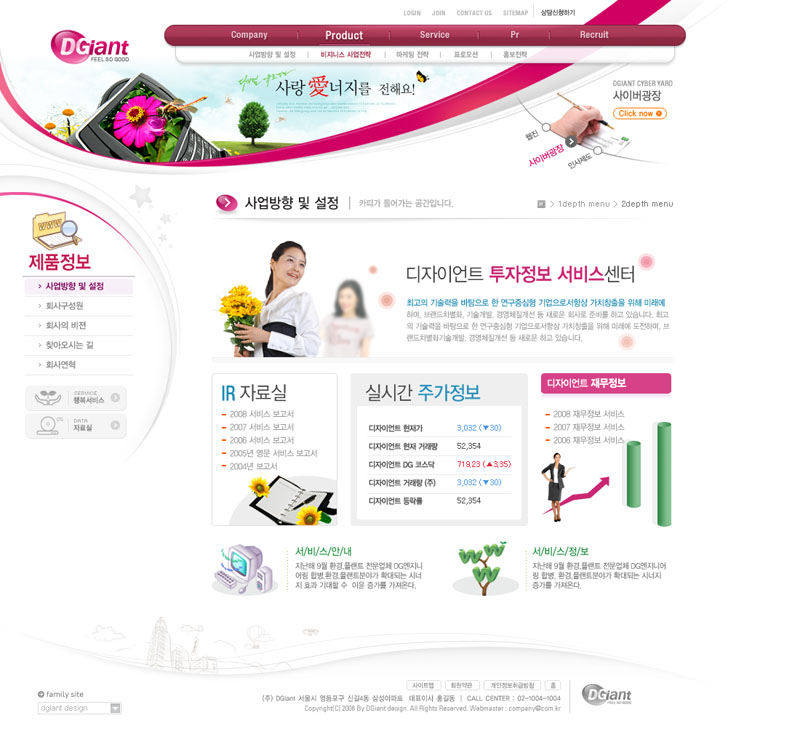 韩国美女业务网站PSD源文件