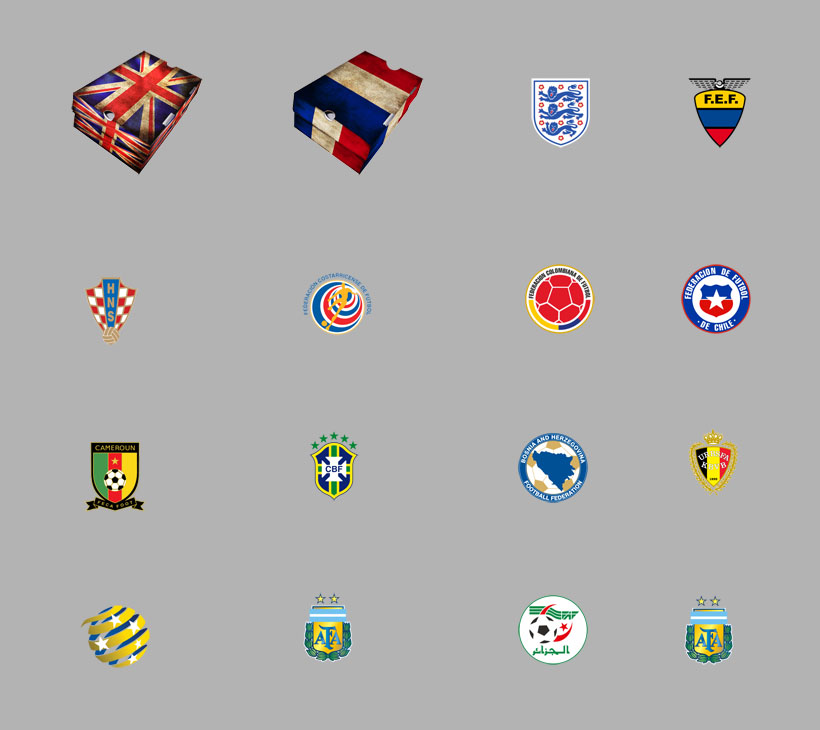 高清世界各国足球队队徽第一辑PNG图标 - 爱图