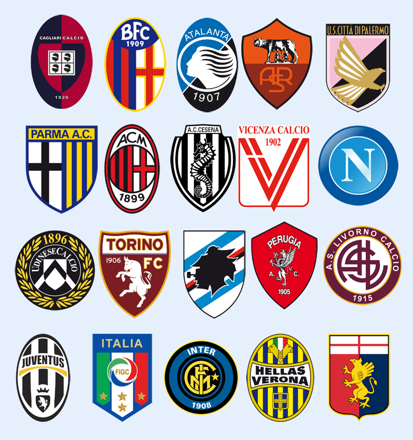 意大利多家足球俱乐部队标png图标