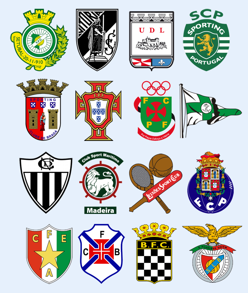 葡萄牙多家足球俱乐部队标PNG图标 - 爱图网设