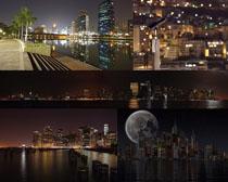 城市建筑夜景拍摄高清图片