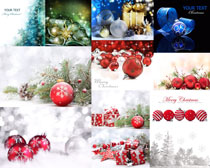 圣诞美丽装饰球摄影高清图片