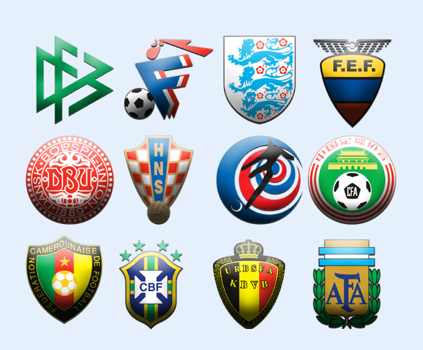各国足球队标志PNG图标 - 爱图网设计图片素材