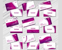 紫色企业名片卡片设计PSD素材