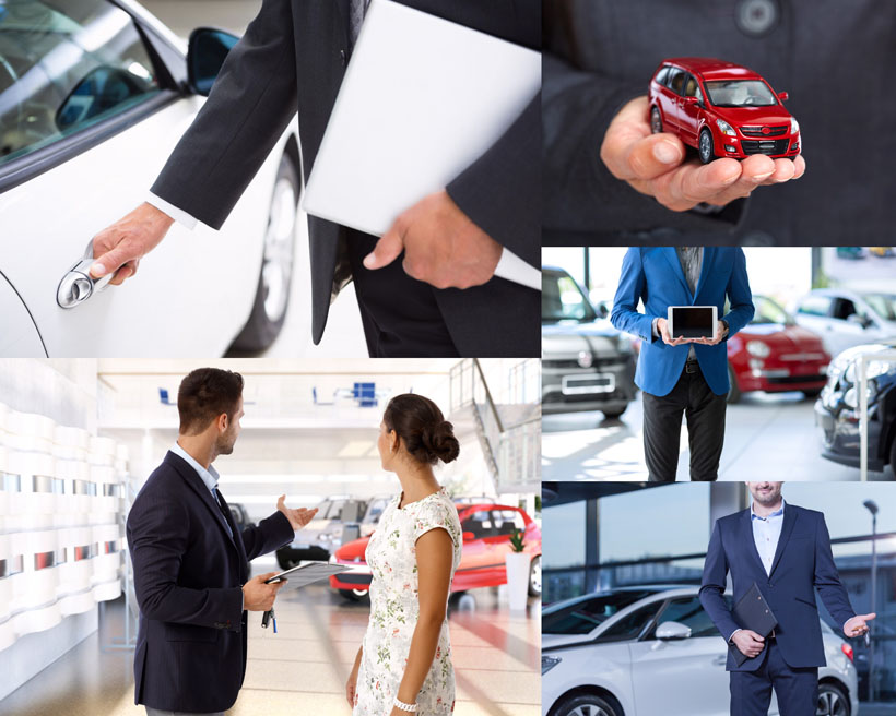 汽车销售人物摄影高清图片