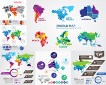 世界地图版面设计矢量素材