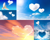 爱心云朵拍摄高清图片