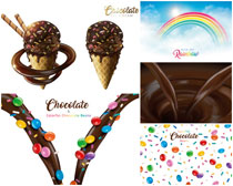 巧克力冰淇淋矢量素材
