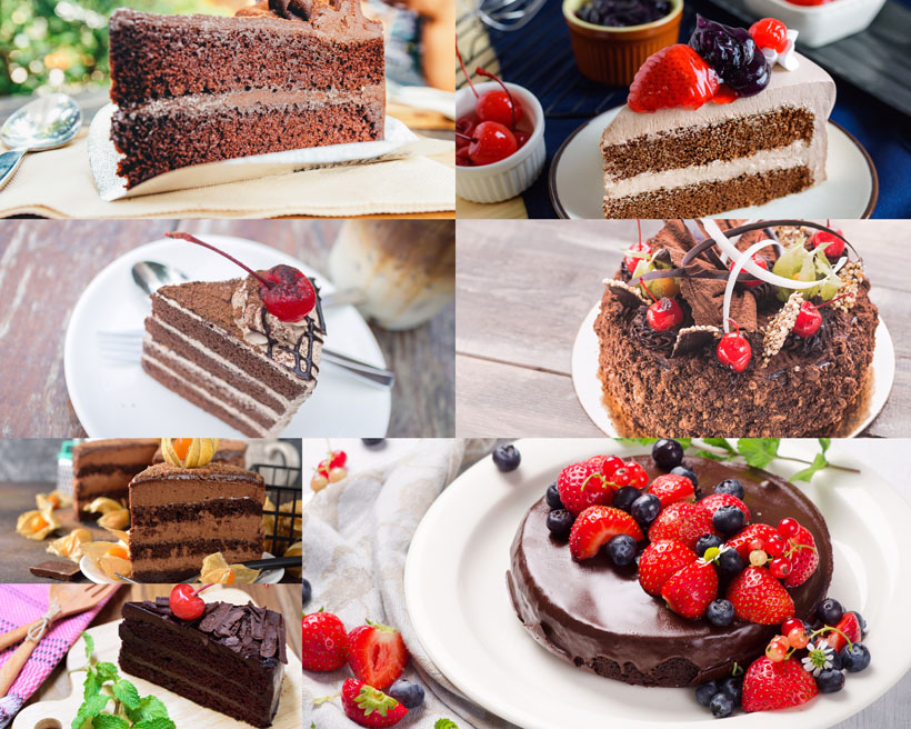 蛋糕与草莓甜品摄影高清图片