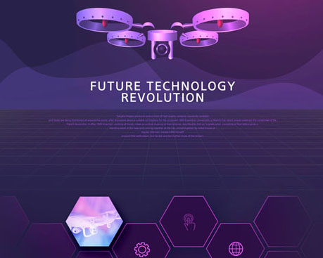 紫色科技网页背景PSD素材