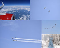天空飛機交通工具攝影高清圖片