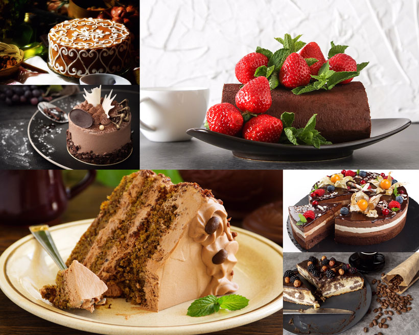 草莓巧克力生日蛋糕摄影高清图片 第1页