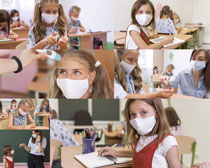 防疫情国外儿童摄影高清图片