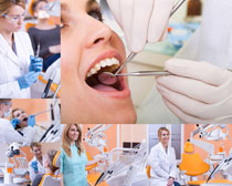 牙科医生与设备摄影高清图片