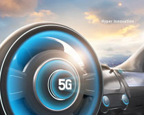 汽车5G科技展示PSD素材