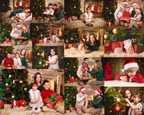 快乐家庭人物圣诞节摄影高清图片