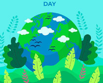 綠化環境地球繪畫矢量素材