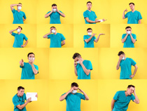 护理职业人物表情动作摄影高清图片