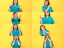 實習護理女人表情攝影高清圖片