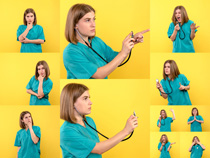 歐美職業護士寫真拍攝高清圖片