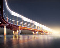 动感科技桥梁建筑PSD素材