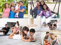 幸福快乐的家庭生活人物拍摄高清图片
