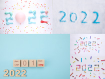 2022年新年背景摄影高清图片