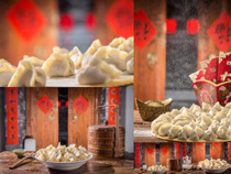 中国传统饺子摄影高清图片