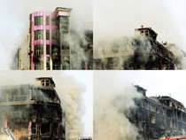 燃烧的房子拍摄高清图片