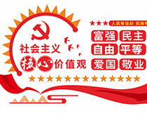 社会主义核心价值观红色大气文化墙模
