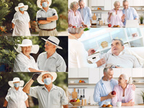 外国老年人生活摄影高清图片