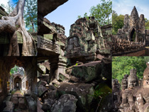柬埔寨通王城石像摄影高清图片