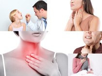 咽喉炎症国外人物摄影高清图片