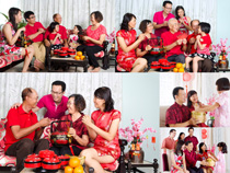 中国年家庭团圆摄影高清图片