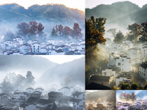江西篁岭旅游徽派建筑风景拍摄高清图片