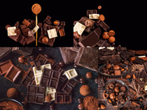 各式巧克力甜品食物拍摄高清图片