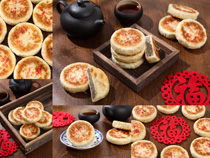 五仁酥餅中華美食攝影高清圖片