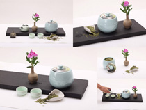 羊脂玉白瓷茶具藝術品攝影高清圖片