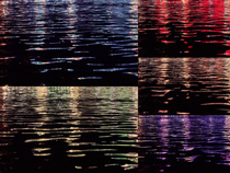 彩色湖面光影拍攝高清圖片