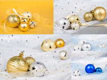 圣誕節鈴鐺與小球攝影高清圖片