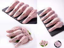 鴨頭鴨爪原料食材攝影高清圖片