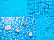 游泳池水波粼粼水紋攝影高清圖片