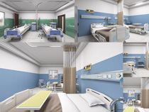 医院室内病床拍摄高清图片