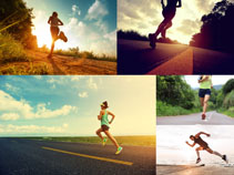 晨跑運動人物拍攝高清圖片