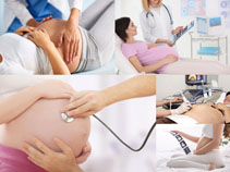 國外女人孕婦檢查拍攝高清圖片
